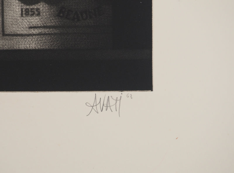 Mario AVATI : Matière noire à la noisette, Gravure originale (photo de détail 2) - Crédit photo : Galerie Art.Paris