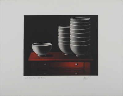 Mario AVATI : Bol et bols, Gravure originale (vue générale) - Crédit photo : Galerie Art.Paris
