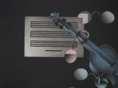 Mario AVATI : Sonate avec quelques paires de lunettes, Gravure originale (photo de détail 4) - Crédit photo : Galerie Art.Paris