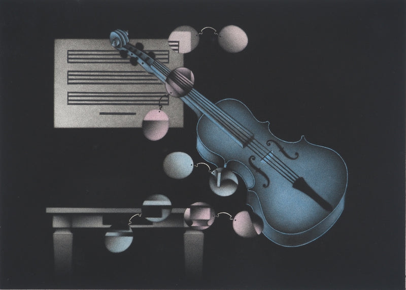 Mario AVATI : Sonate avec quelques paires de lunettes, Gravure originale (photo de détail 3) - Crédit photo : Galerie Art.Paris