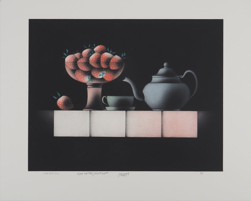 Mario AVATI : Cinq heures exactement, Gravure originale (vue générale) - Crédit photo : Galerie Art.Paris