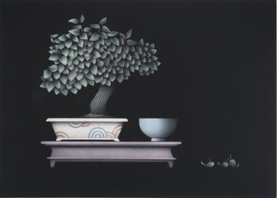 Mario AVATI : L'instant du saké, Gravure originale (photo de détail 3) - Crédit photo : Galerie Art.Paris