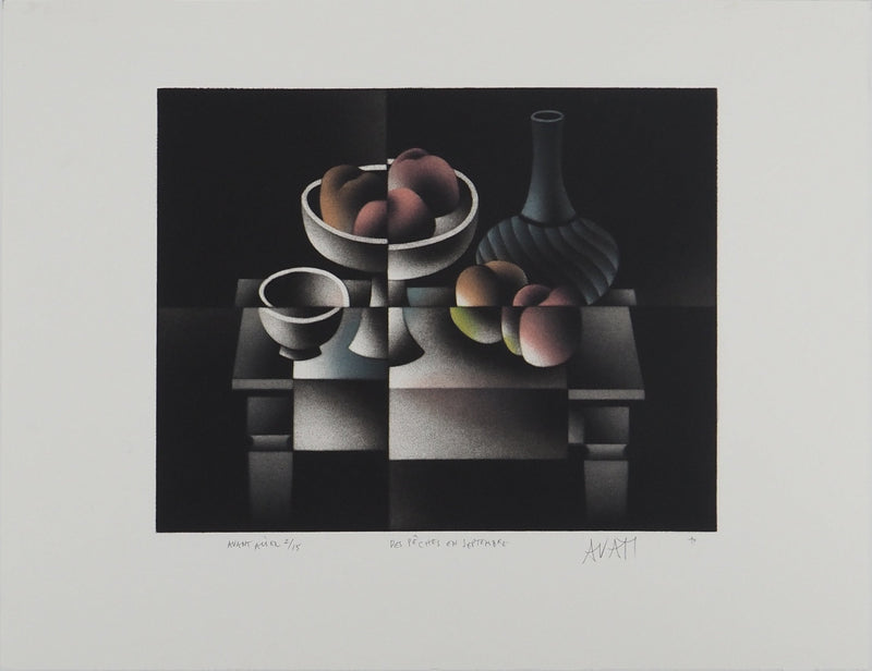 Mario AVATI : Des pêches en Septembre, Gravure originale (vue générale) - Crédit photo : Galerie Art.Paris