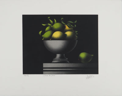 Mario AVATI : Nature morte aux citrons, Gravure originale (vue générale) - Crédit photo : Galerie Art.Paris