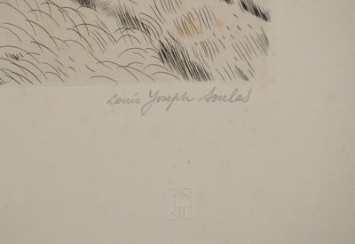 Louis SOULAS : Route en Beauce, Gravure originale (photo de détail 2) - Crédit photo : Galerie Art.Paris