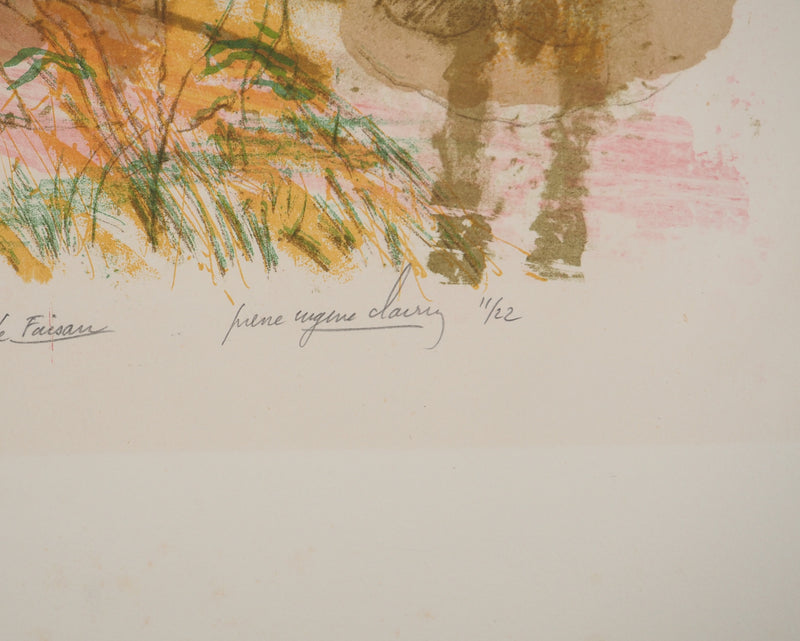Pierre-Eugène CLAIRIN : Le Faisan, Lithographie originale (photo de détail 5) - Crédit photo : Galerie Art.Paris