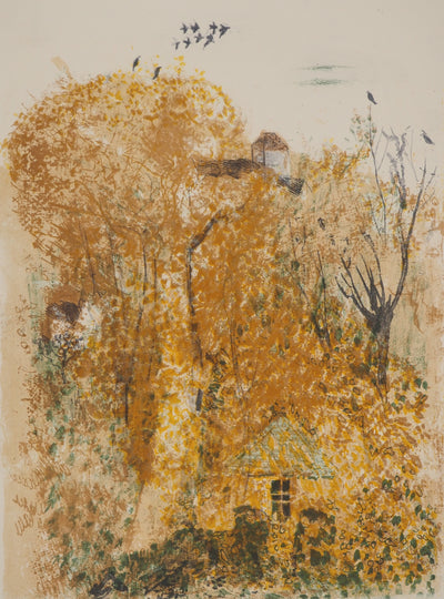 Pierre-Eugène CLAIRIN : Chute de feuilles, Lithographie originale (photo de détail 3) - Crédit photo : Galerie Art.Paris