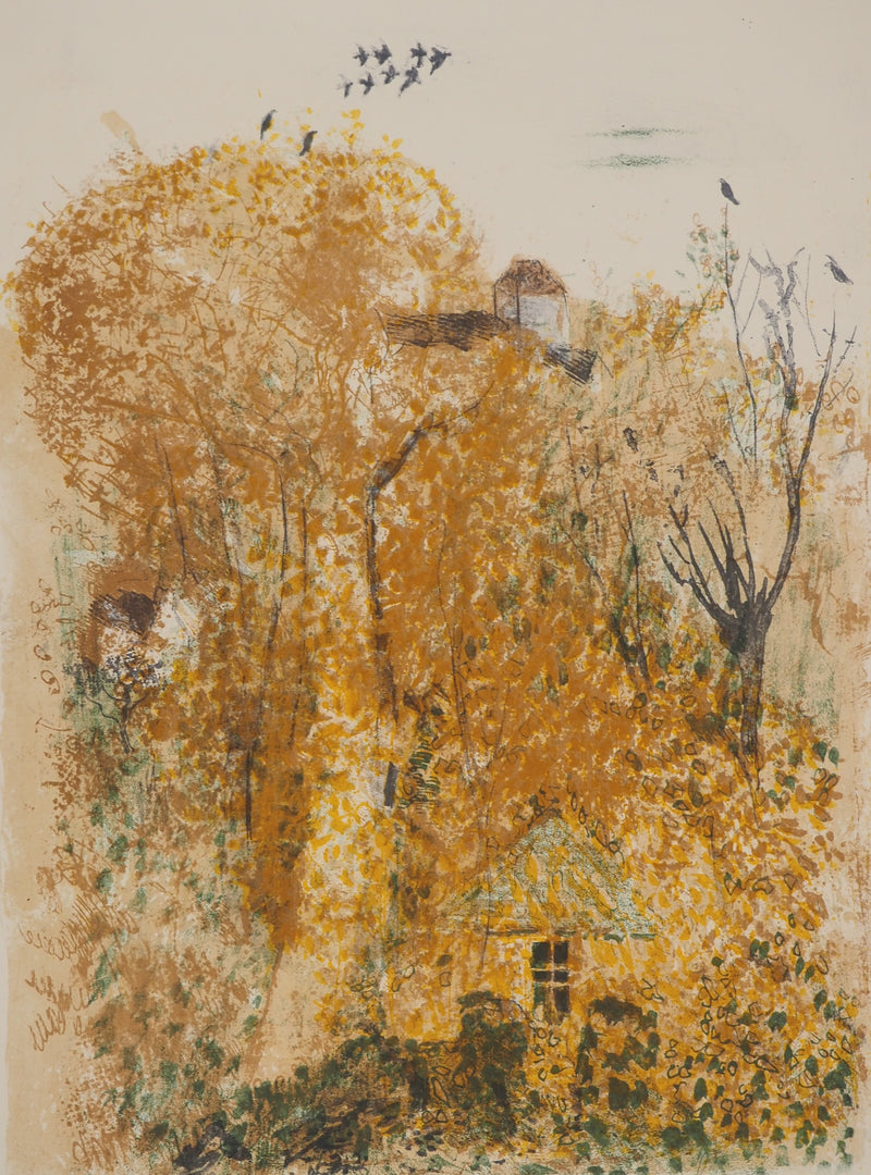 Pierre-Eugène CLAIRIN : Chute de feuilles, Lithographie originale (photo de détail 3) - Crédit photo : Galerie Art.Paris