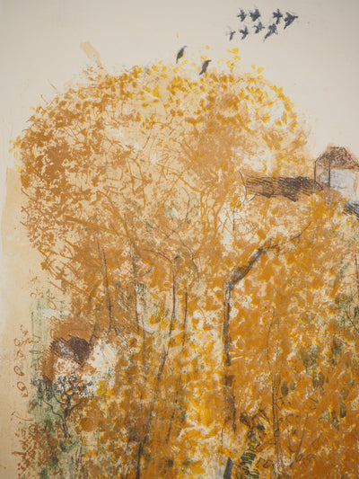 Pierre-Eugène CLAIRIN : Chute de feuilles, Lithographie originale (photo de détail 4) - Crédit photo : Galerie Art.Paris