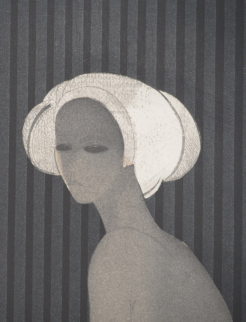 André MINAUX : Jeune femme au turban, Gravure originale (photo de détail 4) - Crédit photo : Galerie Art.Paris