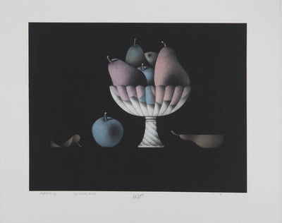 Mario AVATI : La pomme bleue, Gravure originale (vue générale) - Crédit photo : Galerie Art.Paris