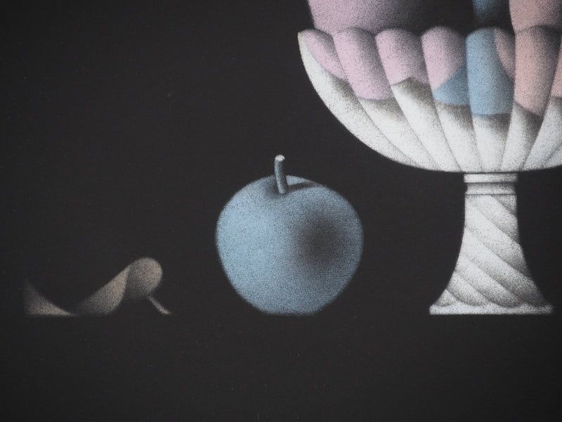 Mario AVATI : La pomme bleue, Gravure originale (photo de détail 4) - Crédit photo : Galerie Art.Paris