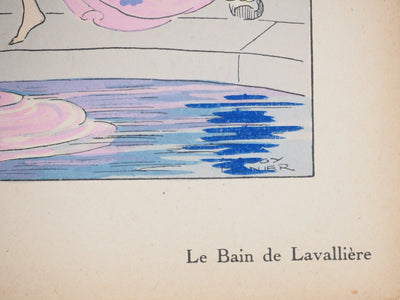 Maggy MONIER : Art Déco : Le bain de Lavallière, c, Lithographie originale (photo de détail 2) - Crédit photo : Galerie Art.Paris