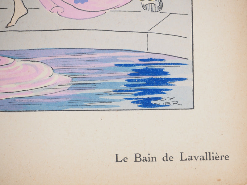 Maggy MONIER : Art Déco : Le bain de Lavallière, c, Lithographie originale (photo de détail 2) - Crédit photo : Galerie Art.Paris