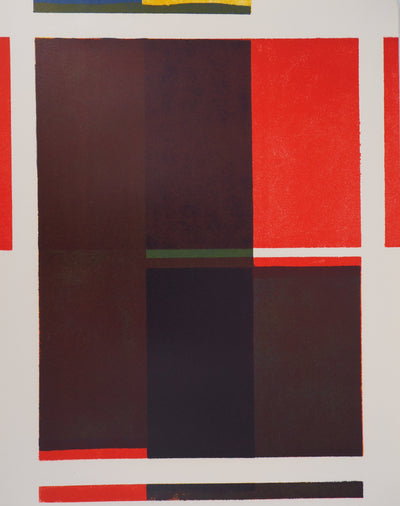 Albert AYME : Composition abstraite, Affiche en lithographie originale signée