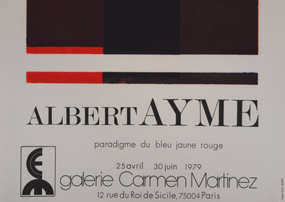 Albert AYME : Composition abstraite, Affiche en lithographie originale signée