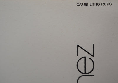 Albert AYME : Composition abstraite, Affiche en lithographie originale signée