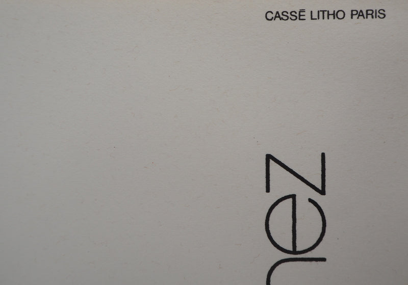 Albert AYME : Composition abstraite, Affiche en lithographie originale signée