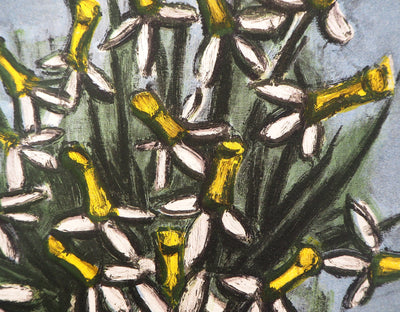 Bernard BUFFET : Bouquet de jonquilles, Lithographie originale signée