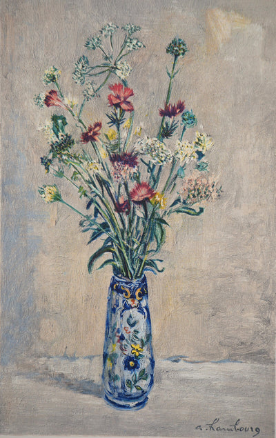 André HAMBOURG : Fleurs des champs, Lithographie originale signée