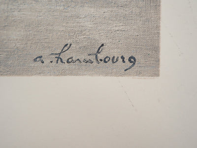 André HAMBOURG : Fleurs des champs, Lithographie originale signée