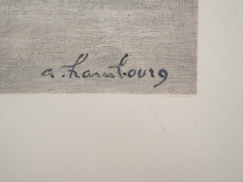 André HAMBOURG : Fleurs des champs, Lithographie originale signée