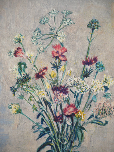 André HAMBOURG : Fleurs des champs, Lithographie originale signée