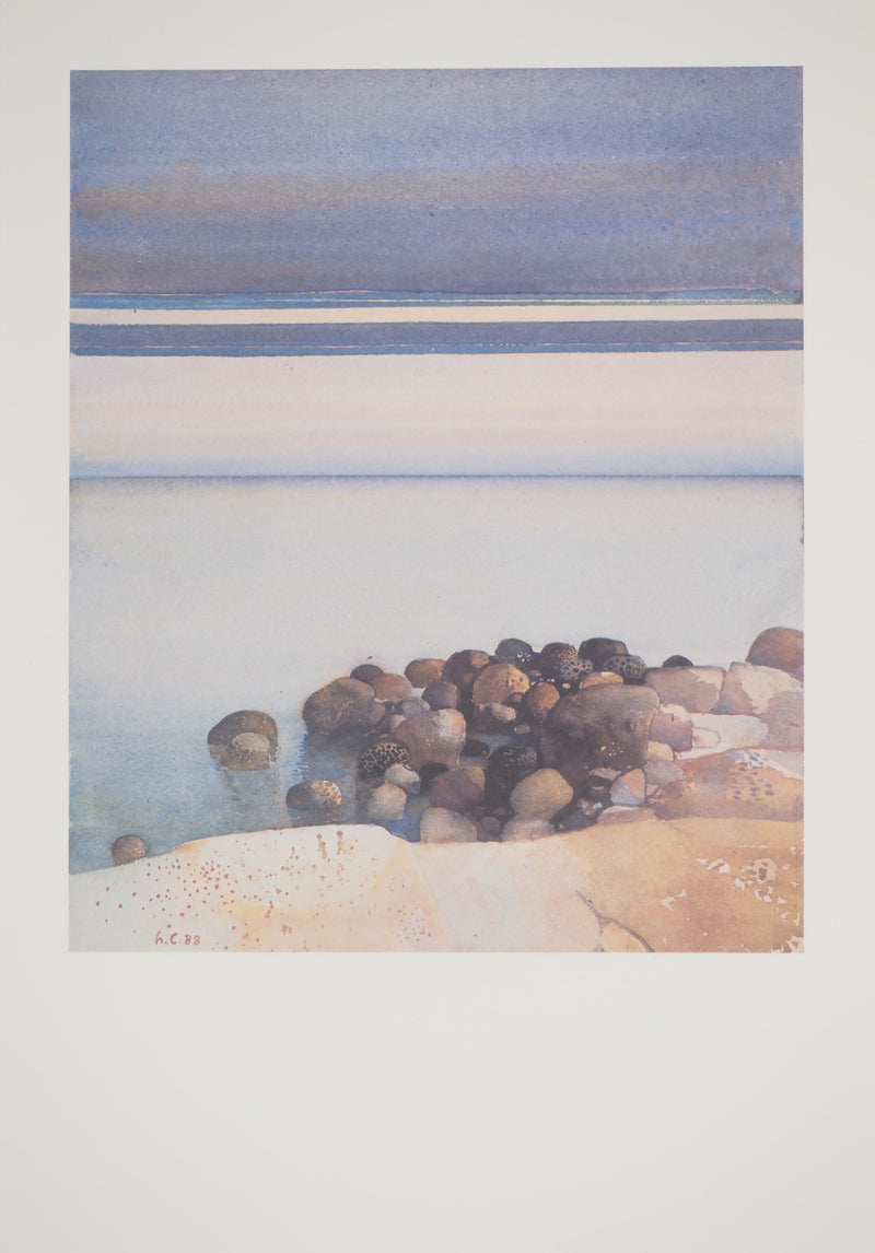 Leonardo CREMONINI : Plage en Bretagne, Héliogravure originale (vue générale) - Crédit photo : Galerie Art.Paris