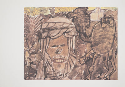 Jean DUBUFFET : Bédoin et son dromadaire, Héliogravure originale (vue générale) - Crédit photo : Galerie Art.Paris