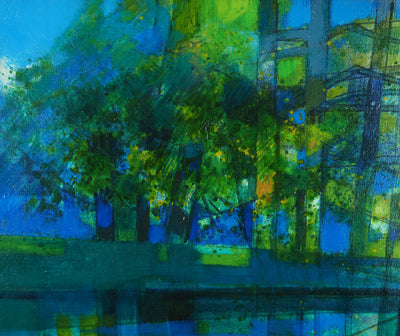 Camille HILAIRE : Normandie, Bord de l'Eure, Huile sur toile signée