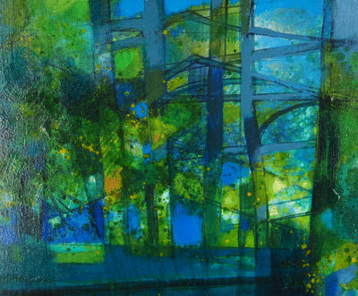 Camille HILAIRE : Normandie, Bord de l'Eure, Huile sur toile signée