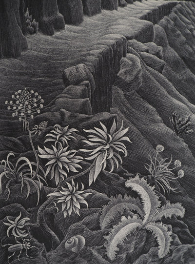 ESCHER M.C. : Paysage italien : Castrovalva, oeuvre originale (photo de détail 6) - Crédit photo : Galerie Art.Paris