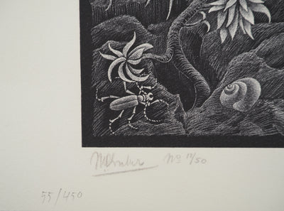 ESCHER M.C. : Paysage italien : Castrovalva, oeuvre originale (photo de détail 4) - Crédit photo : Galerie Art.Paris