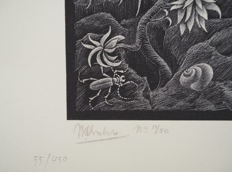 ESCHER M.C. : Paysage italien : Castrovalva, oeuvre originale (photo de détail 4) - Crédit photo : Galerie Art.Paris