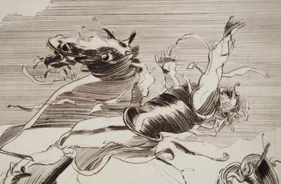 Claude WEISBUCH : La chute, Gravure originale (photo de détail 4) - Crédit photo : Galerie Art.Paris