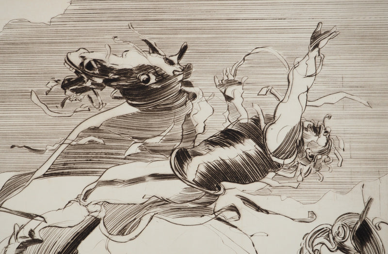 Claude WEISBUCH : La chute, Gravure originale (photo de détail 4) - Crédit photo : Galerie Art.Paris