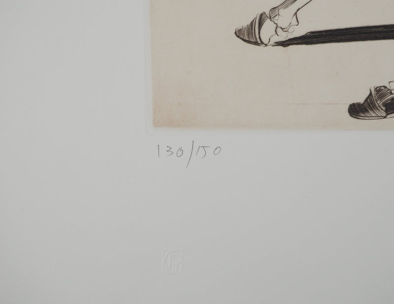 Claude WEISBUCH : La chute, Gravure originale (photo de détail 6) - Crédit photo : Galerie Art.Paris