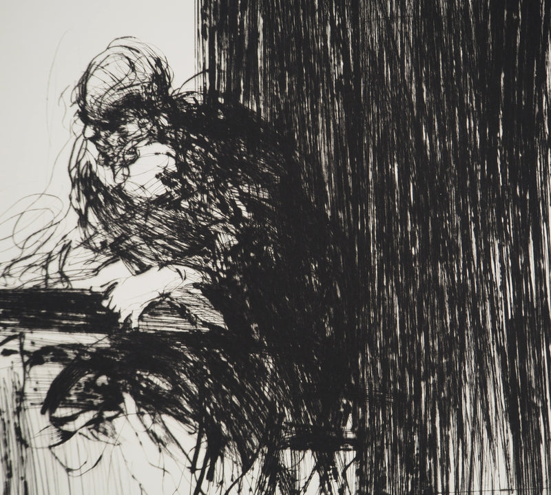 Claude WEISBUCH : Le graveur , Gravure originale (photo de détail 5) - Crédit photo : Galerie Art.Paris