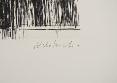 Claude WEISBUCH : Le graveur , Gravure originale (photo de détail 2) - Crédit photo : Galerie Art.Paris