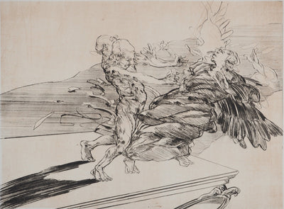Claude WEISBUCH : Le combat, Gravure originale (photo de détail 3) - Crédit photo : Galerie Art.Paris
