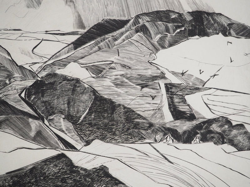 Georges BALL : Lointains, Gravure originale (photo de détail 5) - Crédit photo : Galerie Art.Paris