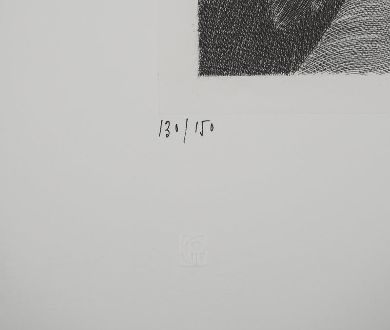 Sonja HOPF : Face, Gravure originale (photo de détail 6) - Crédit photo : Galerie Art.Paris