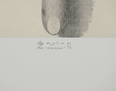 Jacques MURON : Discipline, Gravure originale (photo de détail 2) - Crédit photo : Galerie Art.Paris