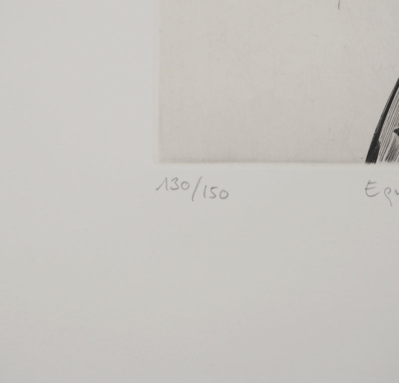 Nathalie GRALL : Equation à deux inconnus, Gravure originale (photo de détail 5) - Crédit photo : Galerie Art.Paris
