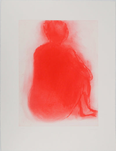 Lucien COUTAUD : Figure assise, Gravure originale (vue générale) - Crédit photo : Galerie Art.Paris