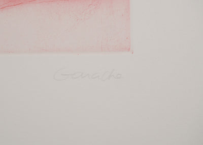 Lucien COUTAUD : Figure assise, Gravure originale (photo de détail 2) - Crédit photo : Galerie Art.Paris