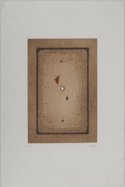 Arthur-Luiz PIZA : Triangles tricolores, Gravure originale (vue générale) - Crédit photo : Galerie Art.Paris