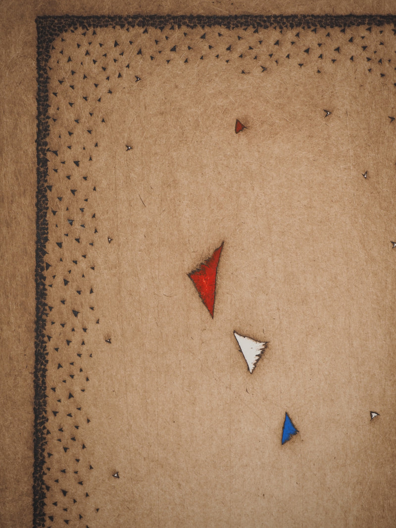 Arthur-Luiz PIZA : Triangles tricolores, Gravure originale (photo de détail 4) - Crédit photo : Galerie Art.Paris