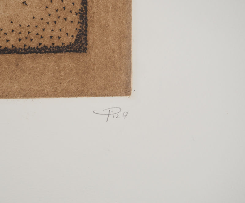 Arthur-Luiz PIZA : Triangles tricolores, Gravure originale (photo de détail 2) - Crédit photo : Galerie Art.Paris