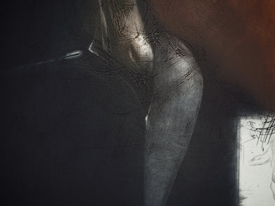 Michel RONCEREL : Figure féminine, Gravure originale (photo de détail 4) - Crédit photo : Galerie Art.Paris